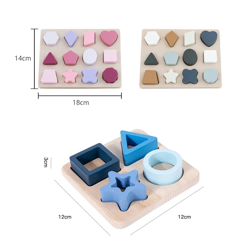 Montessori Silicone Puzzles Geometric Shape