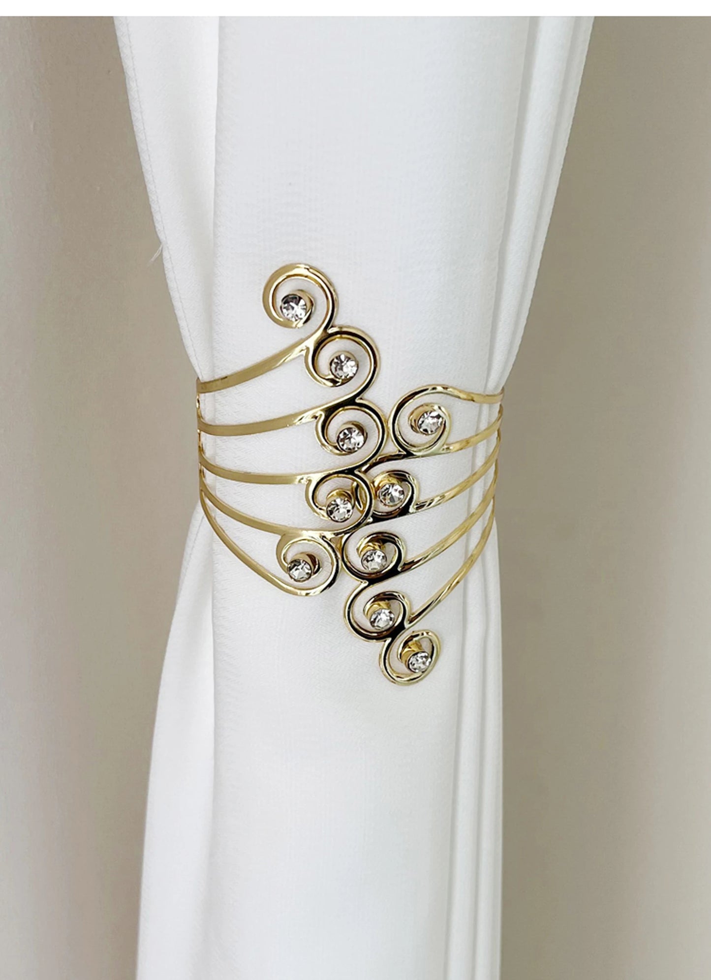 2pcs Luxury Metal Gold/Silver  Curtain Tiebacks