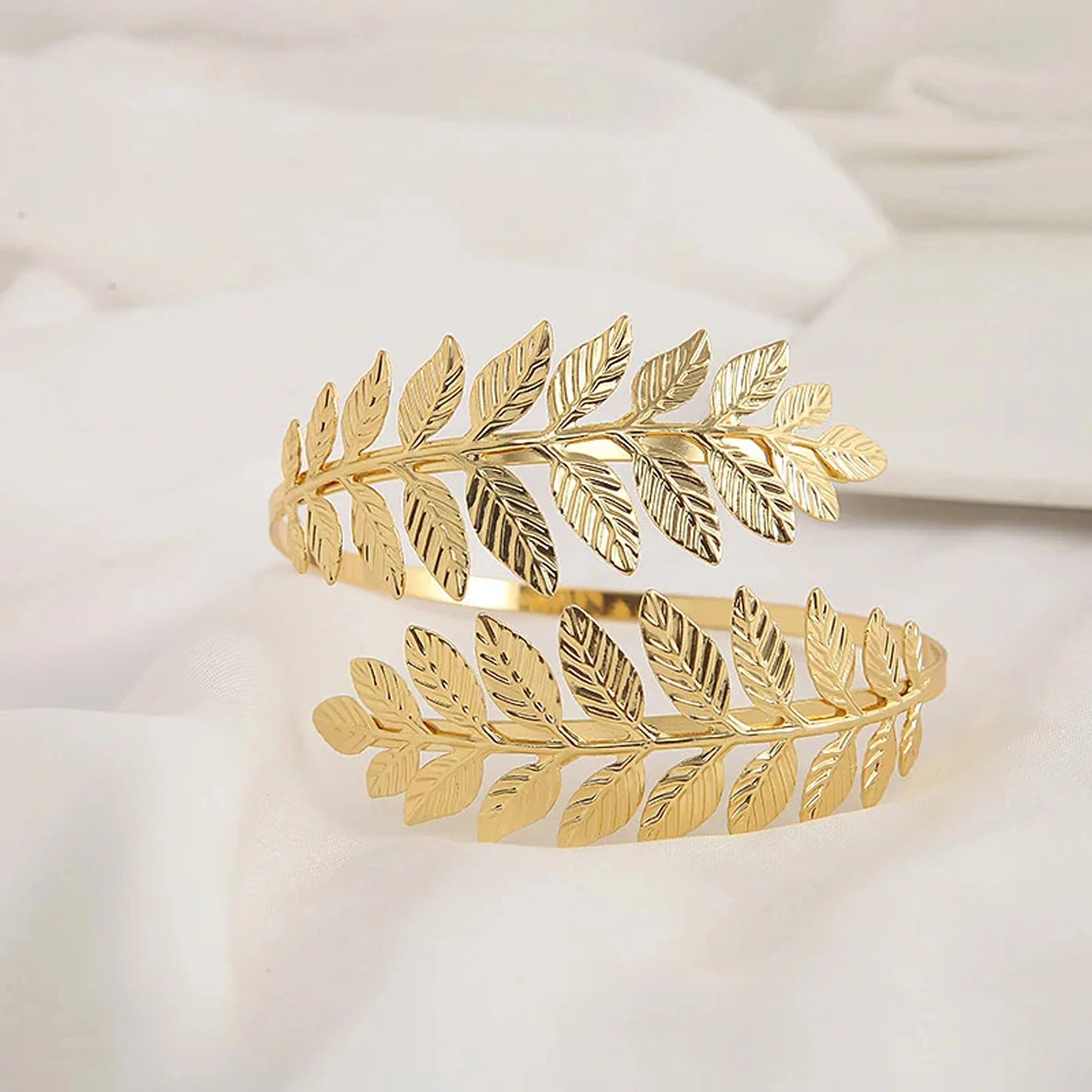 2pcs Modern Style Gold/Silver Leaf Pattern Curtain Tiebacks
