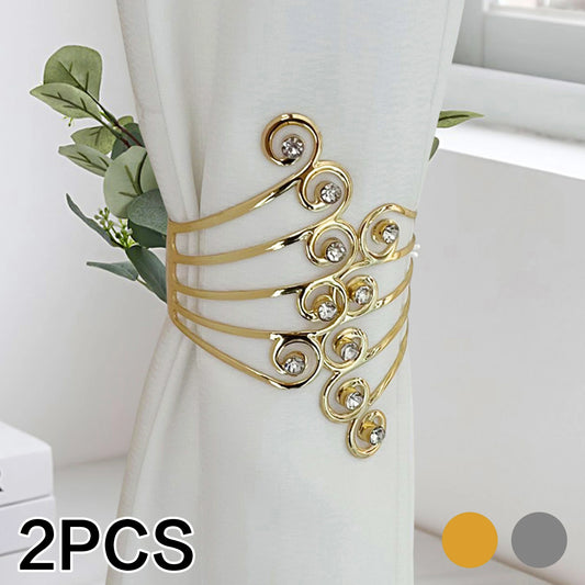 2pcs Luxury Metal Gold/Silver  Curtain Tiebacks