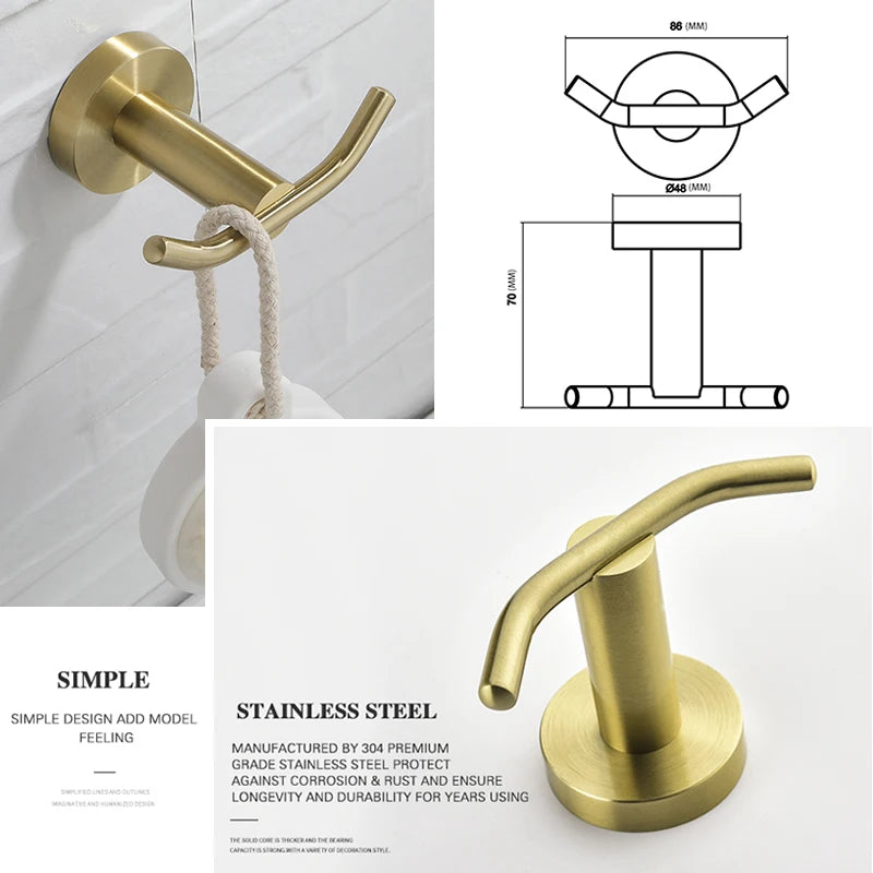 Brushed Gold Bathroom Accessories