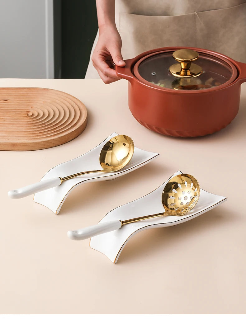 Nordic Gold Stainless Steel Spoon Chopsticks Holder