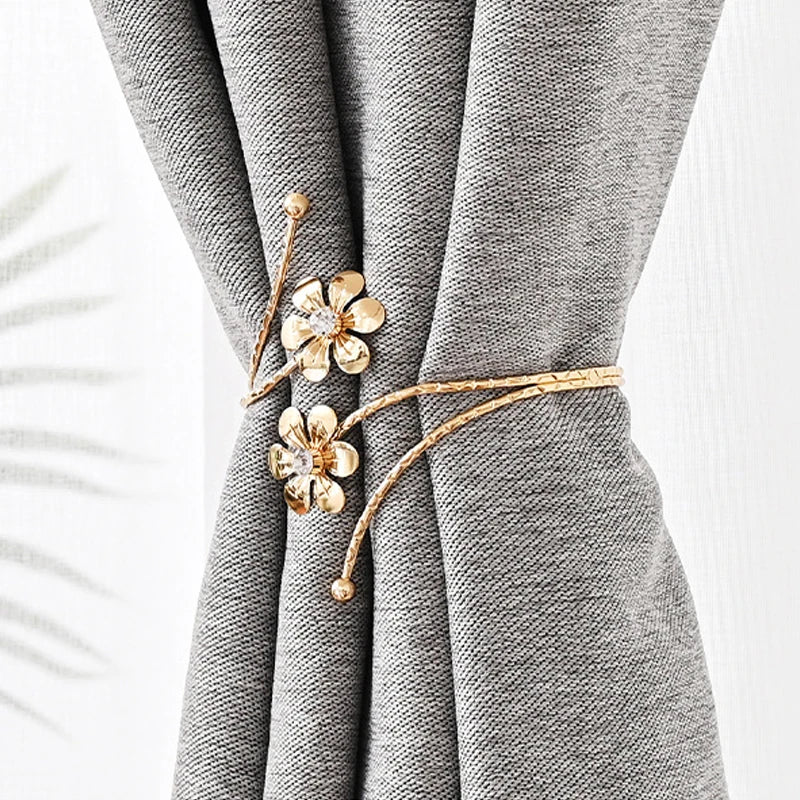 1PC Double flower curtain clip