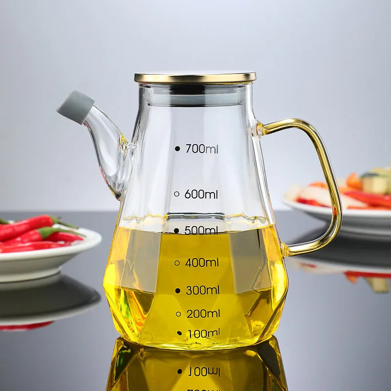 500/700/900ml Glass Diamond Oil Bottle
