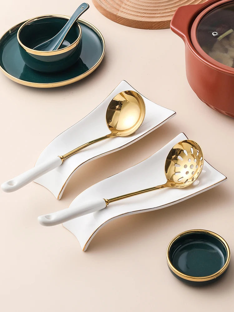 Nordic Gold Stainless Steel Spoon Chopsticks Holder