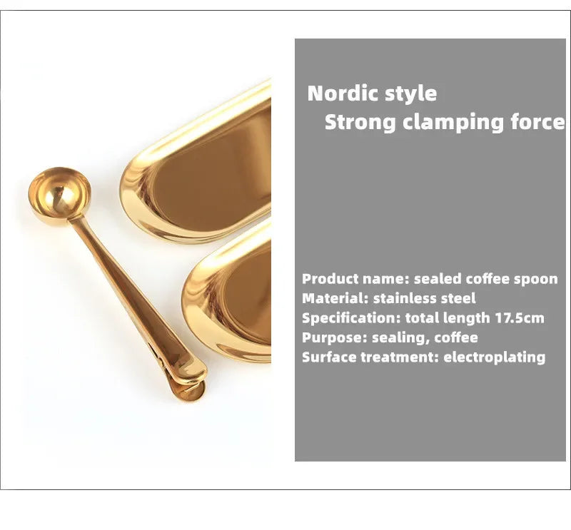 Two-in-one Coffee Spoon Sealing Clip