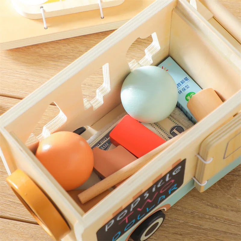 Baby Wooden Silicone Radish Theme Toy Box