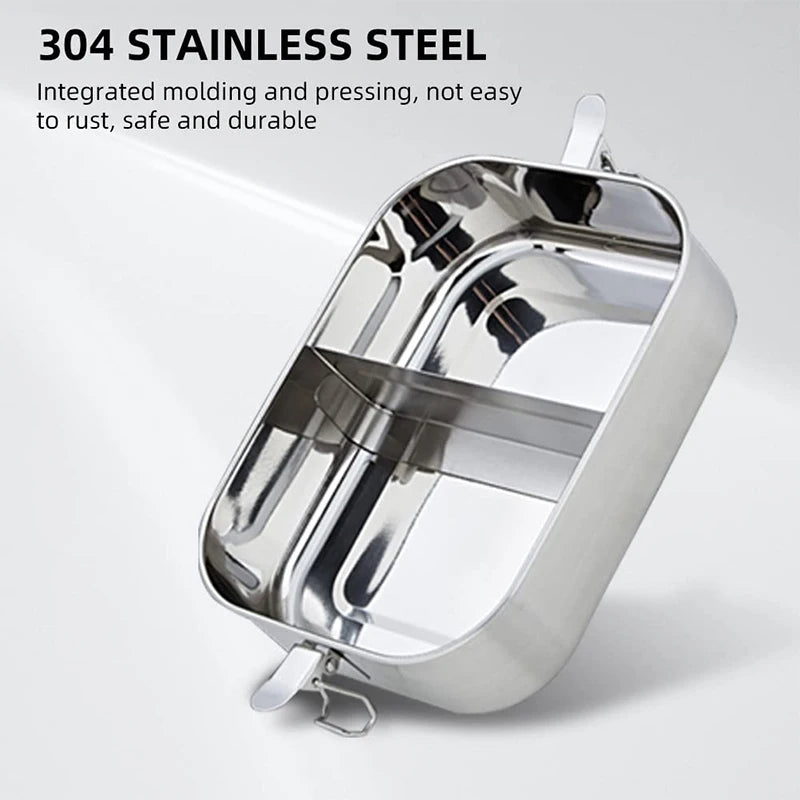 Stainless Steel Square Lunch Box 850ml