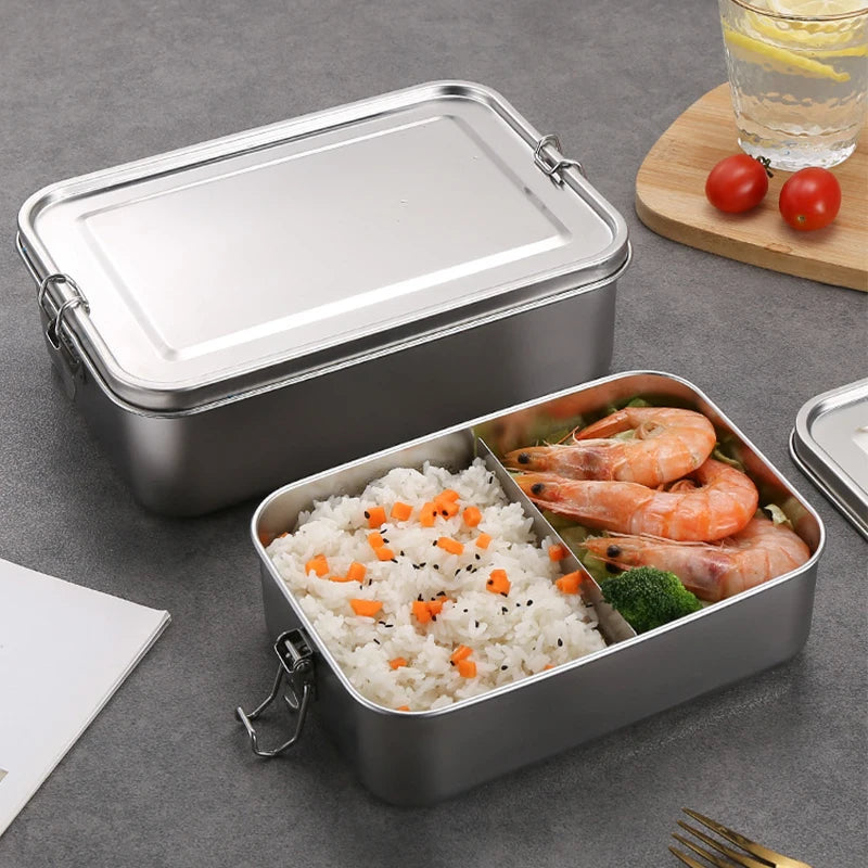 Stainless Steel Square Lunch Box 850ml