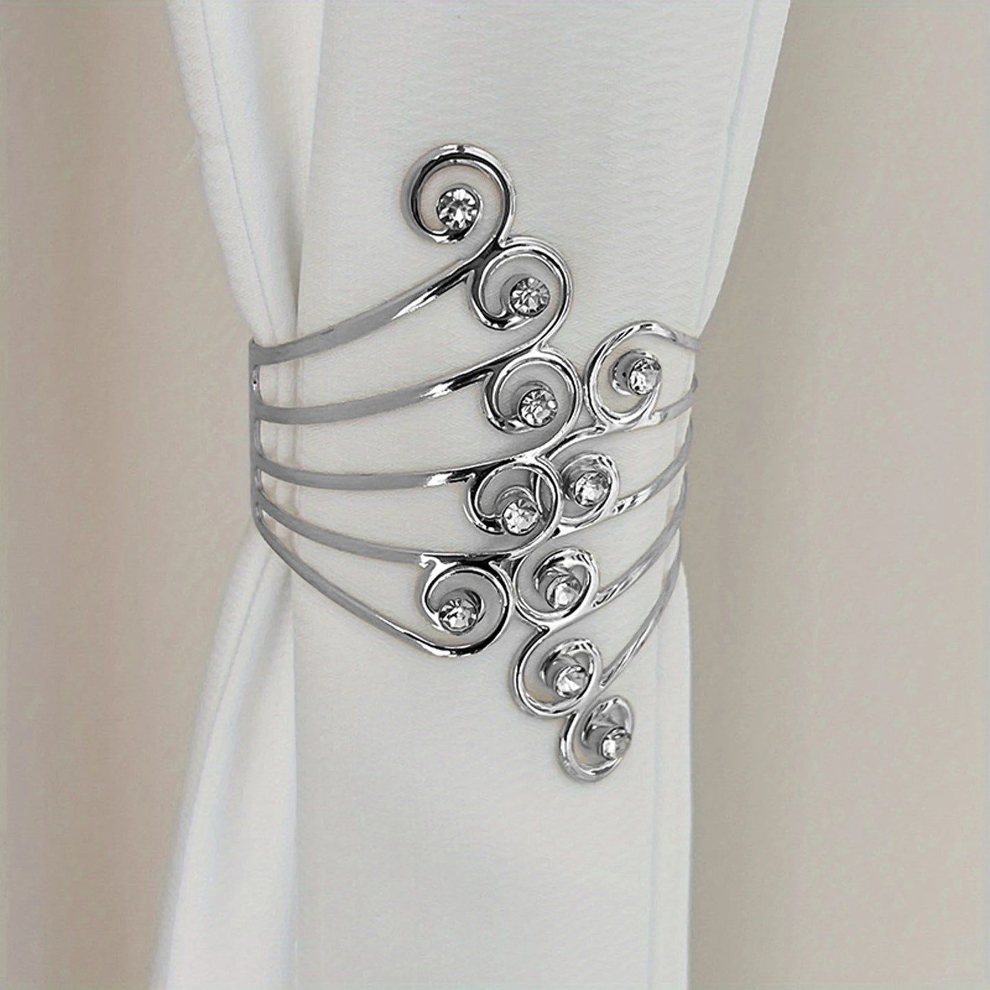 2pcs Luxury Metal Gold/Silver  Curtain Tiebacks