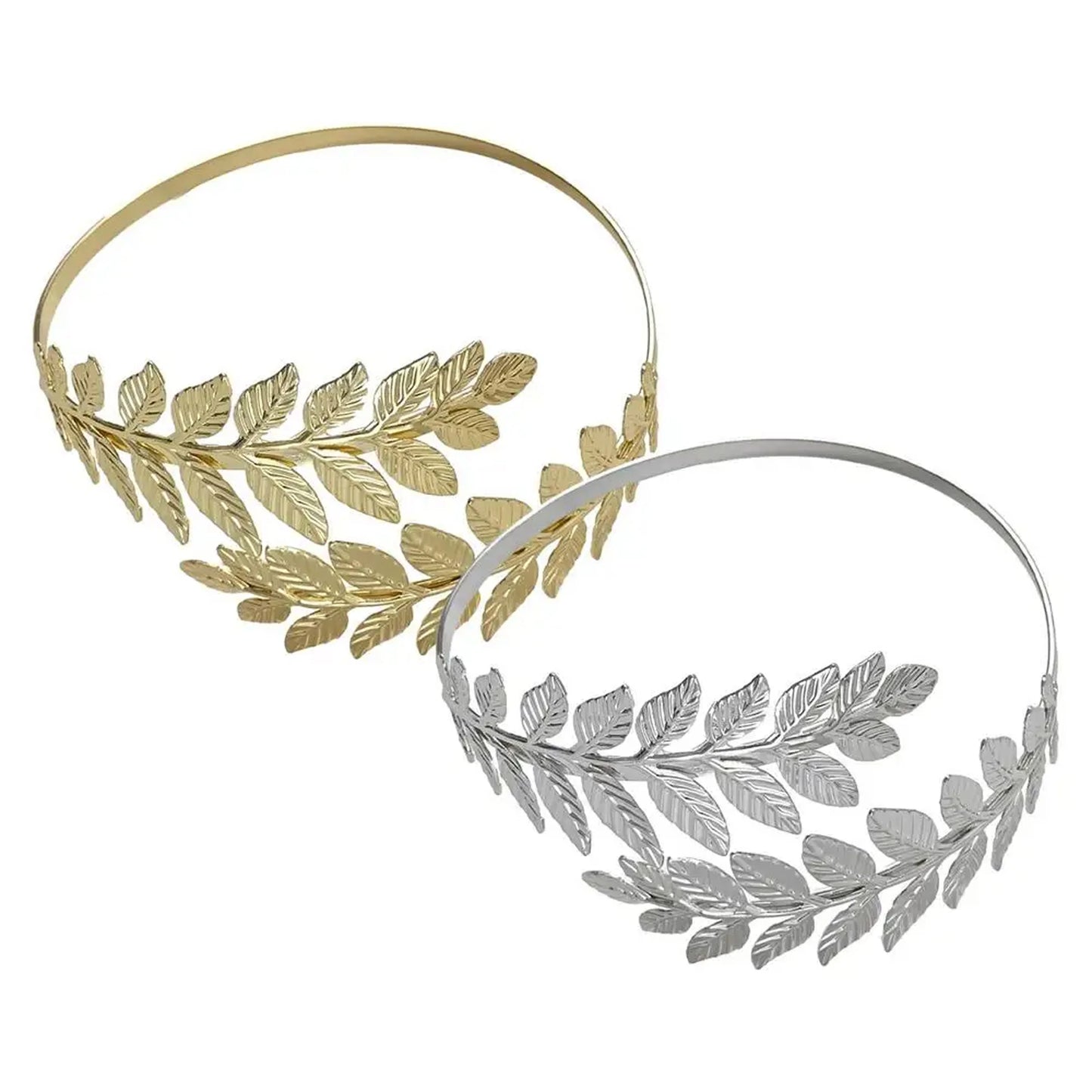 2pcs Modern Style Gold/Silver Leaf Pattern Curtain Tiebacks
