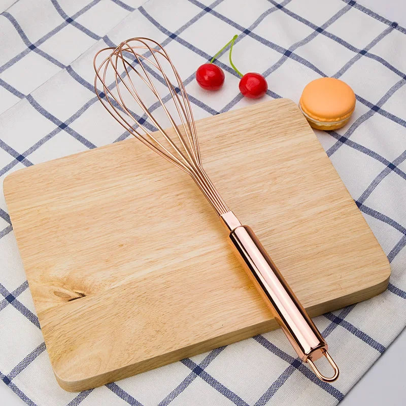 1Pcs Gold Stainless Steel Egg Beater