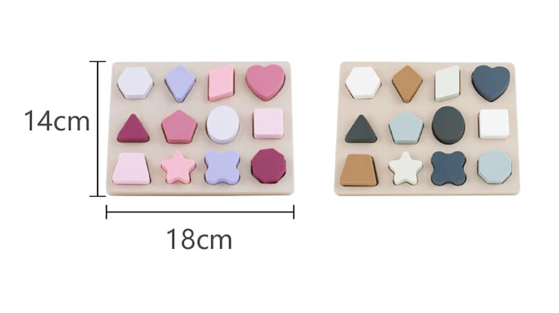 Montessori Silicone Puzzles Geometric Shape