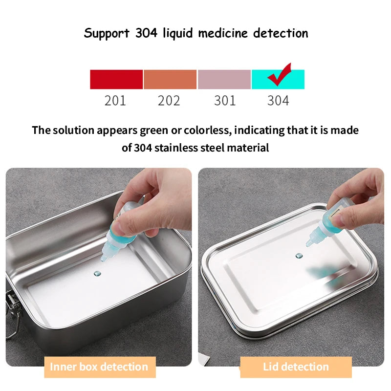 Stainless Steel Square Lunch Box 850ml