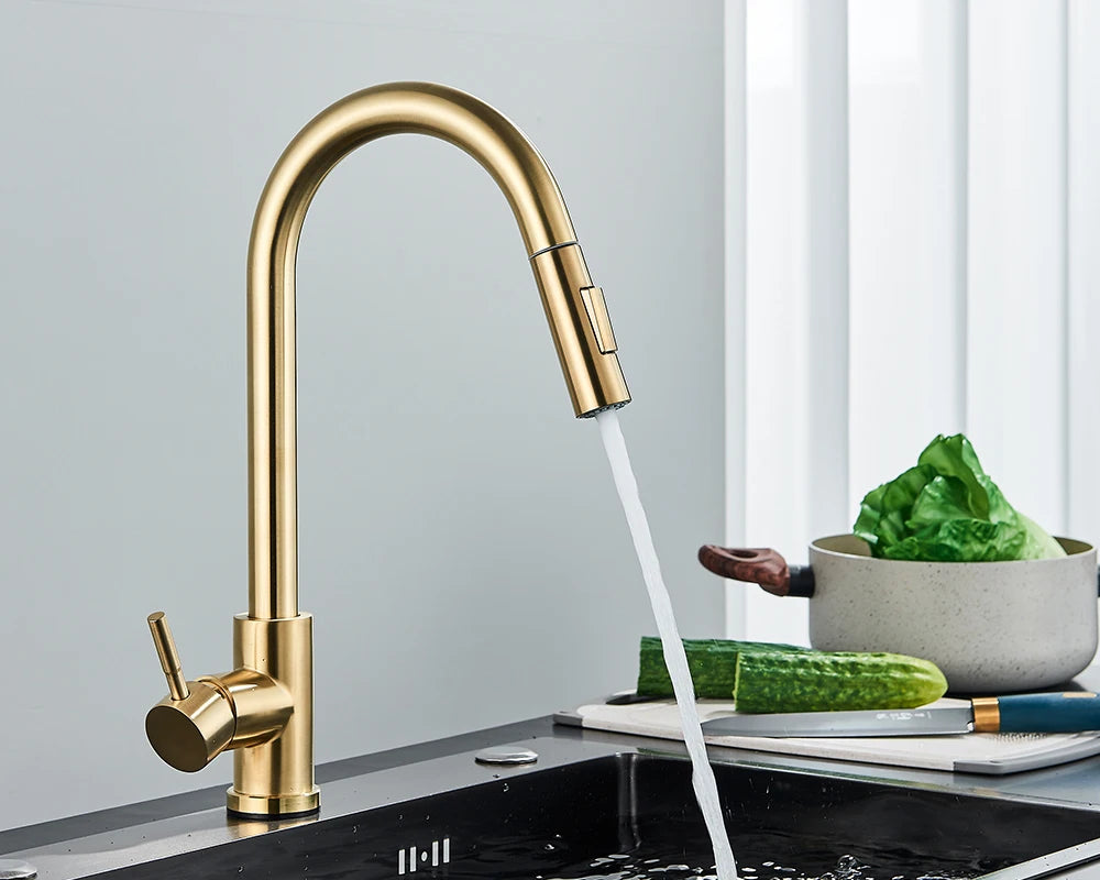 Brushed Gold Kitchen Faucet