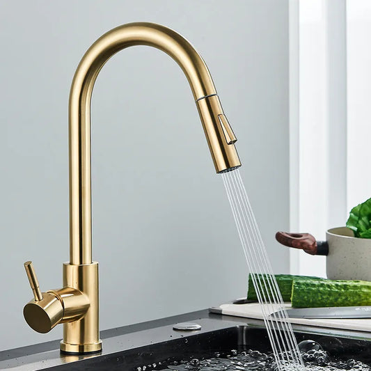 Brushed Gold Kitchen Faucet