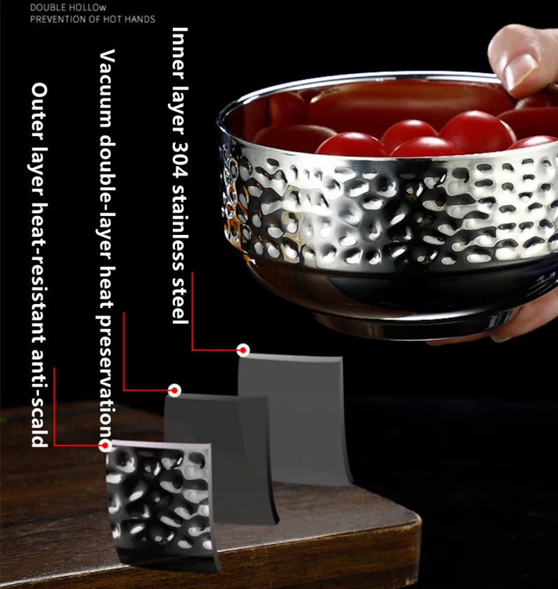 Stainless Steel Double Layer Bowls