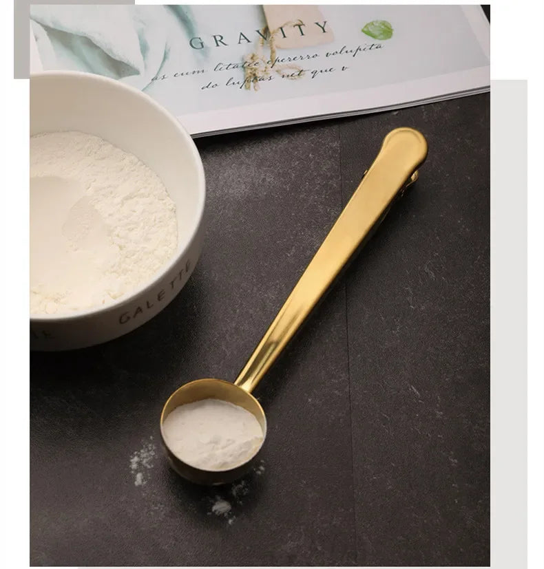 Two-in-one Coffee Spoon Sealing Clip