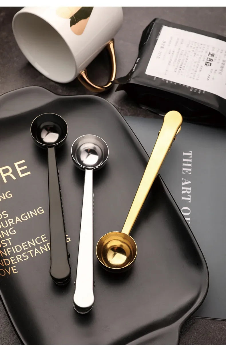 Two-in-one Coffee Spoon Sealing Clip