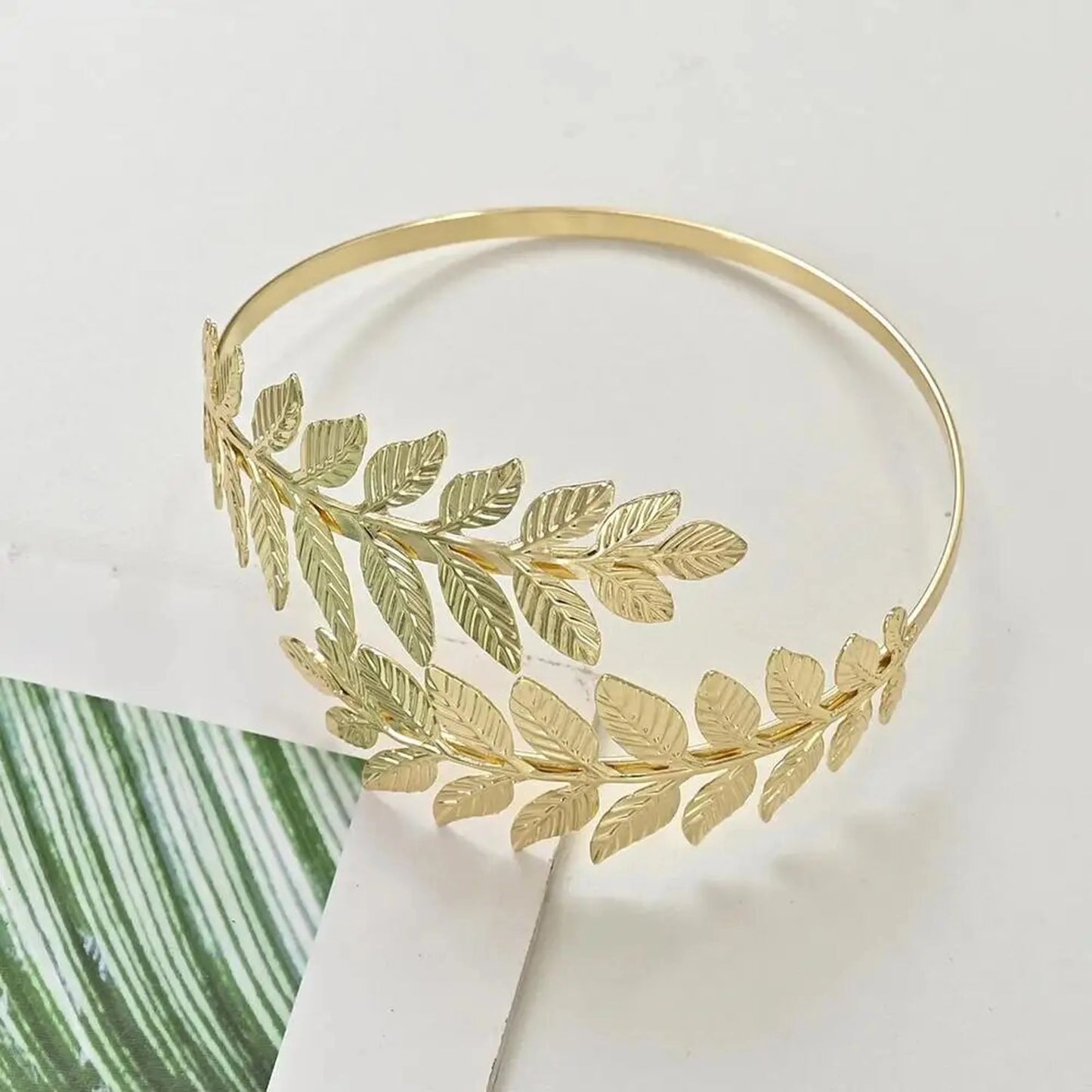 2pcs Modern Style Gold/Silver Leaf Pattern Curtain Tiebacks