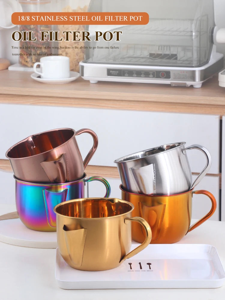 1000ML Soup Filter Stainless Steel Bowl