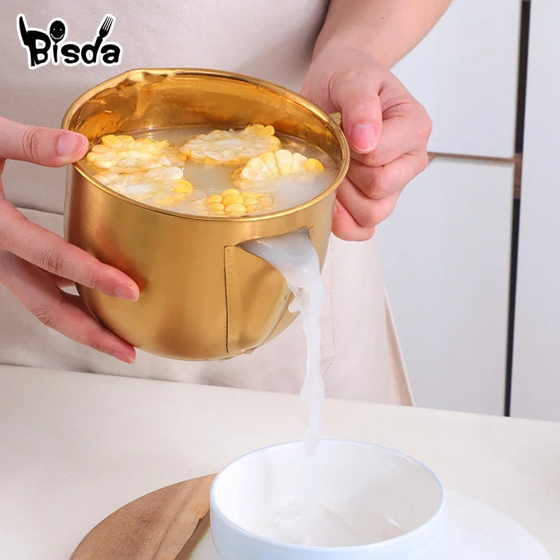 1000ML Soup Filter Stainless Steel Bowl
