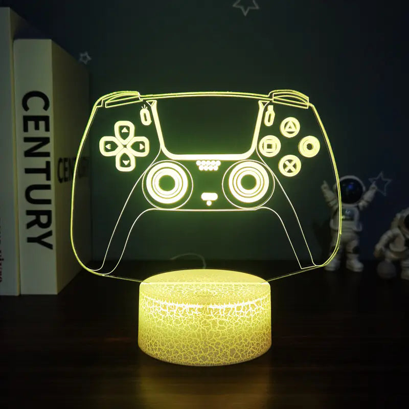 3D Visual Gaming Night Light with Controller Design