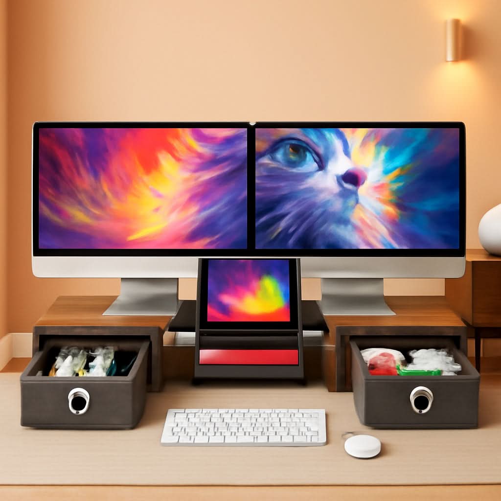 Monitor Verhoger met Opbergruimte