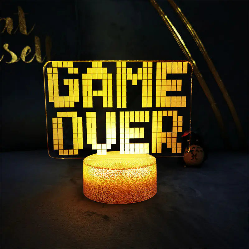 3D Visual Gaming Night Light with Controller Design
