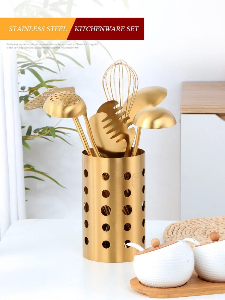 1PC Stainless Steel Kitchen Cookware Gold