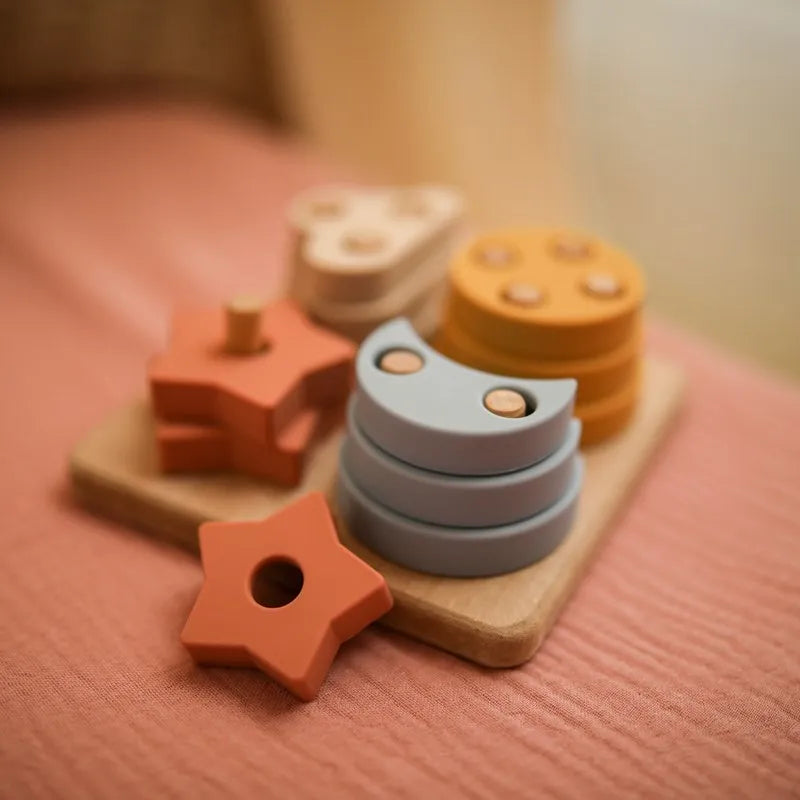 Montessori  Silicone Baby Toys Drawer Box