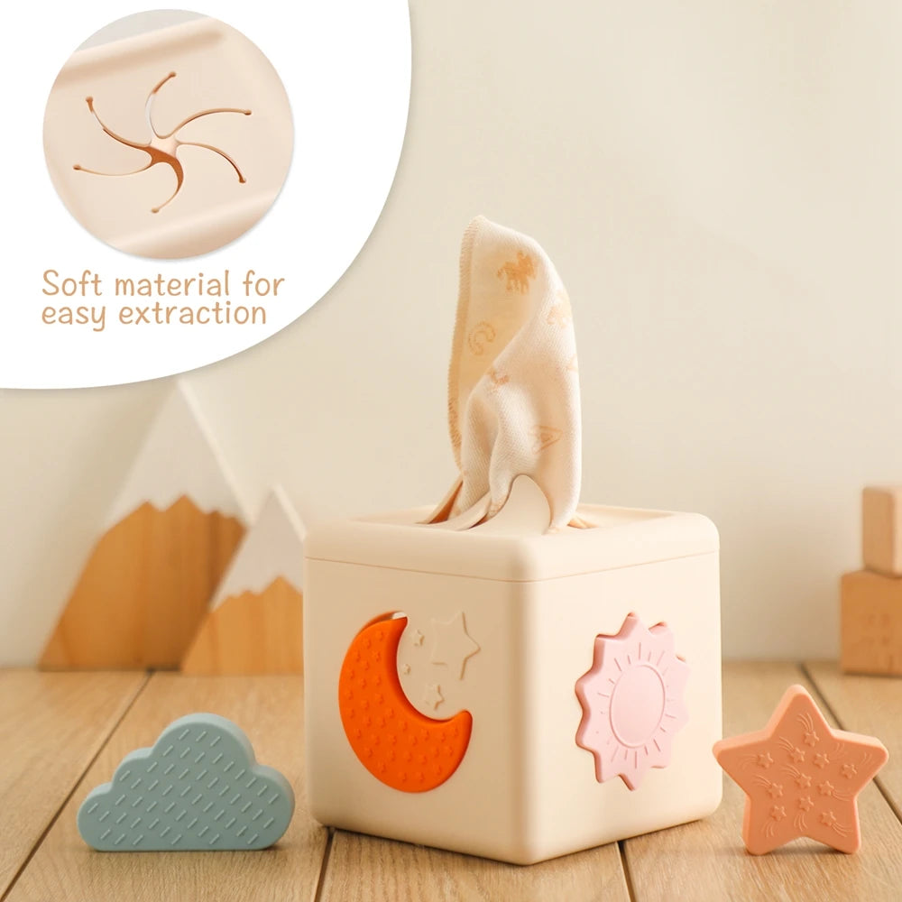 Montessori  Silicone Baby Toys Drawer Box