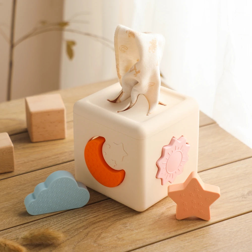 Montessori  Silicone Baby Toys Drawer Box