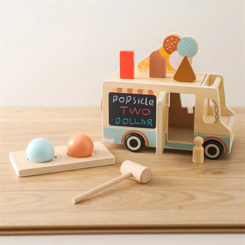 Baby Wooden Silicone Radish Theme Toy Box