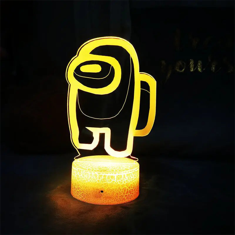 3D Visual Gaming Night Light with Controller Design