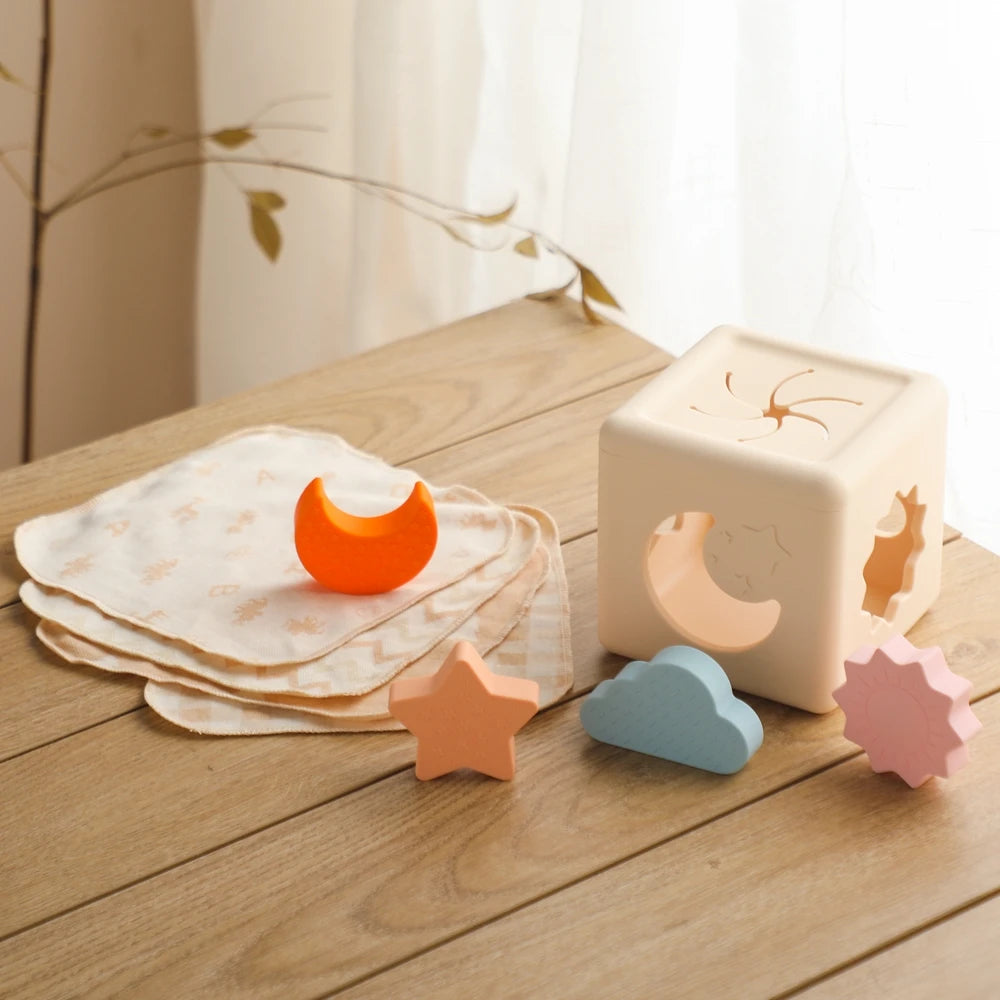 Montessori  Silicone Baby Toys Drawer Box