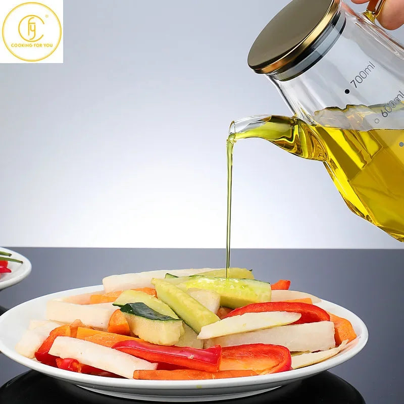 500/700/900ml Glass Diamond Oil Bottle