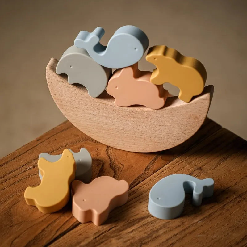 Montessori  Silicone Baby Toys Drawer Box