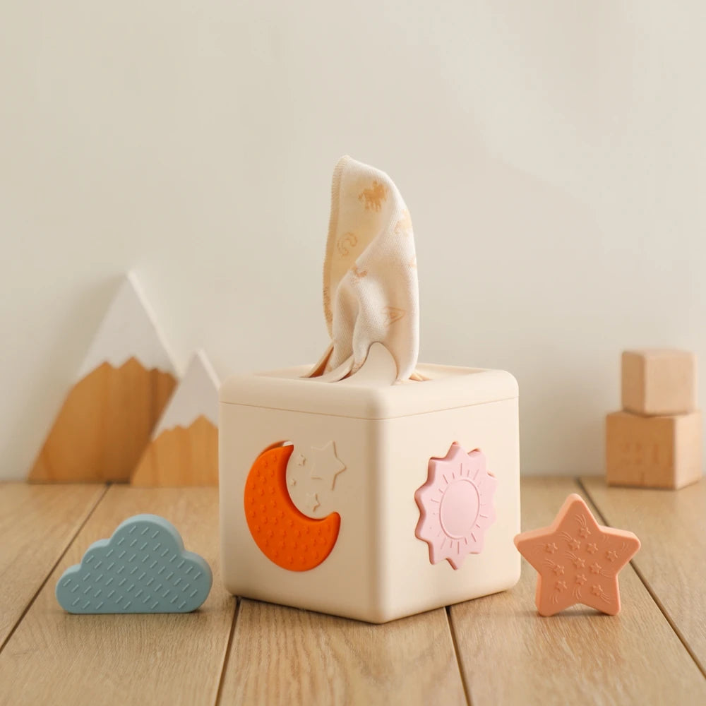 Montessori  Silicone Baby Toys Drawer Box