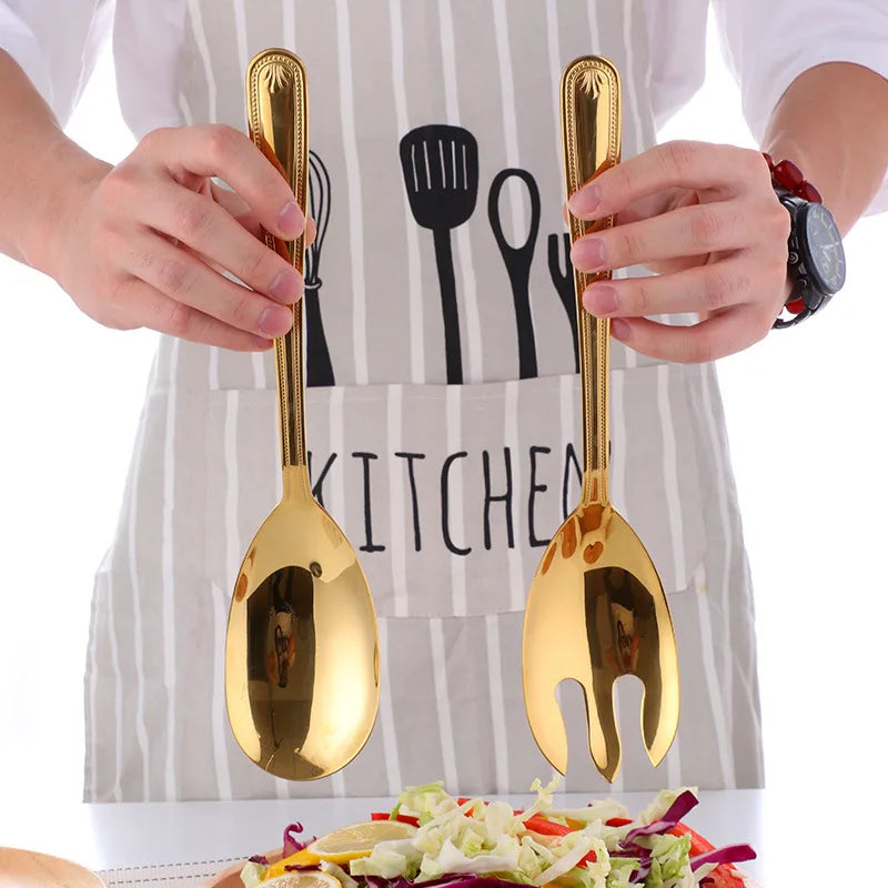 Big Salad Spoon Fork Set