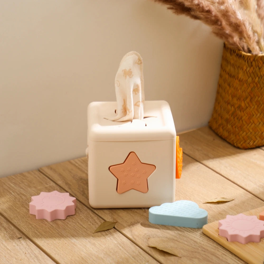 Montessori  Silicone Baby Toys Drawer Box