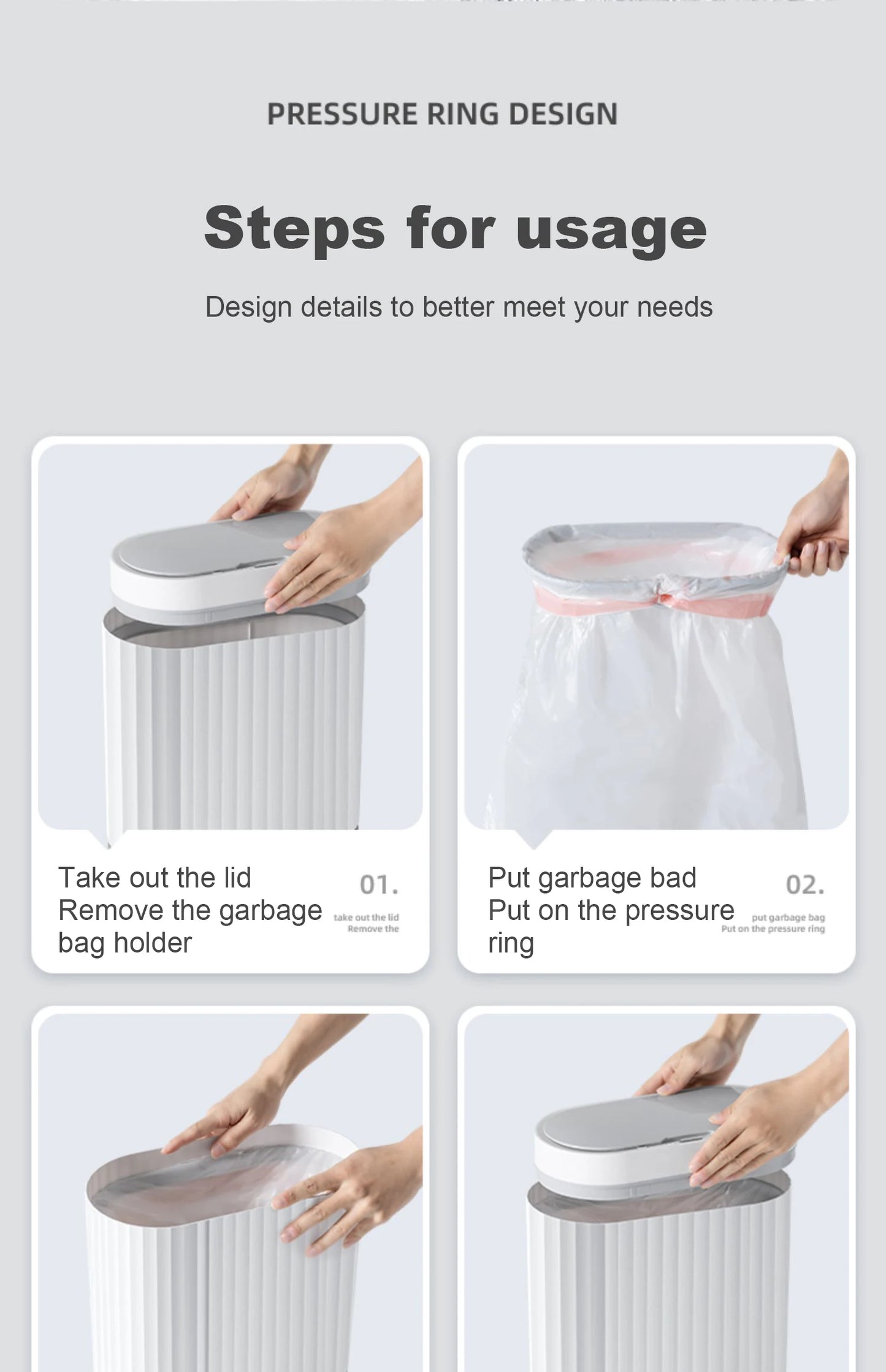 7/9L Automatic Sensor Trash Can