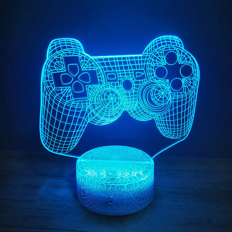 3D Visual Gaming Night Light with Controller Design