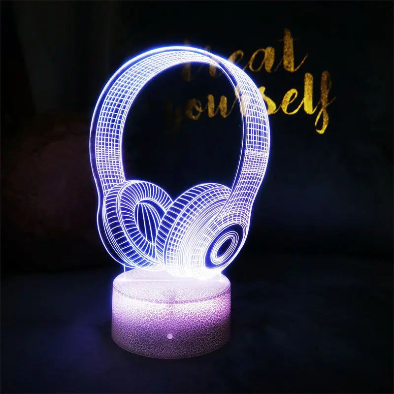 3D Visual Gaming Night Light with Controller Design