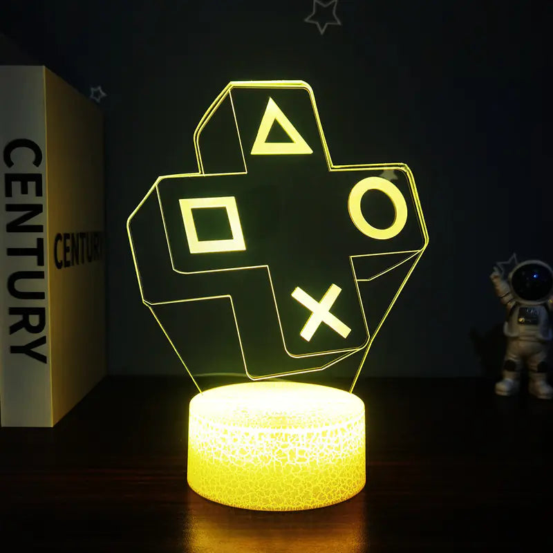3D Visual Gaming Night Light with Controller Design