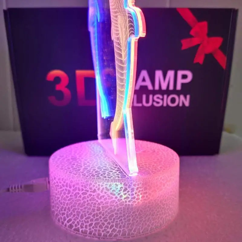 Acrylic 3D LED Color Night Light USB Table Lamp