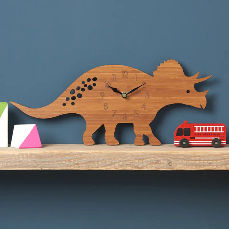 Dinosaur Wall Clock - Triassic Design for Kids' Room